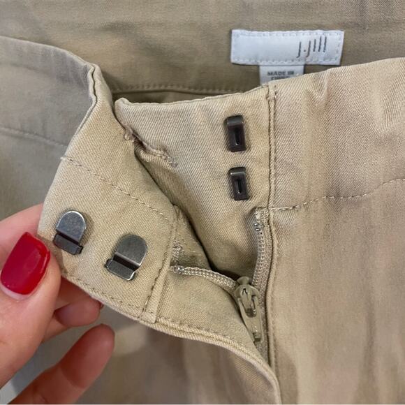 J. Jill Cotton Stretch Cropped Pants Beige Plus Size 22 - Picture 4 of 8